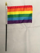 4"x6" Stick Desk Flag RAINBOW PRIDE