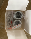 Silver Flag Pole Spinning Rings 1" Kit with Clips Pair