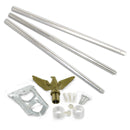 Flag Pole Kit 6' Steel flagpole USA American Flag 2.5'x4'