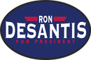 Ron DeSantis For President Oval Bumper Sticker