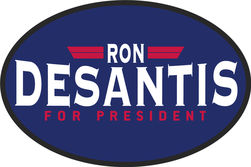 Ron DeSantis For President Oval Bumper Sticker