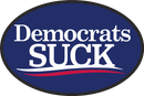 Democrats Suck Oval Bumper Sticker