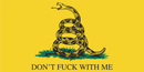 DON'T FUCK WITH ME GADSDEN Bumper Sticker Brandon Trump FJB