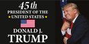 45th President Donald J Trump Black Bumper Sticker United States American Made