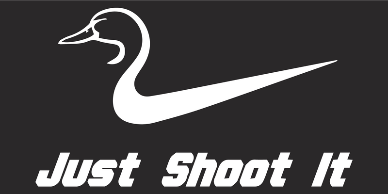 Just Shoot It Duck Hunting Blackout - Bumper Sticker