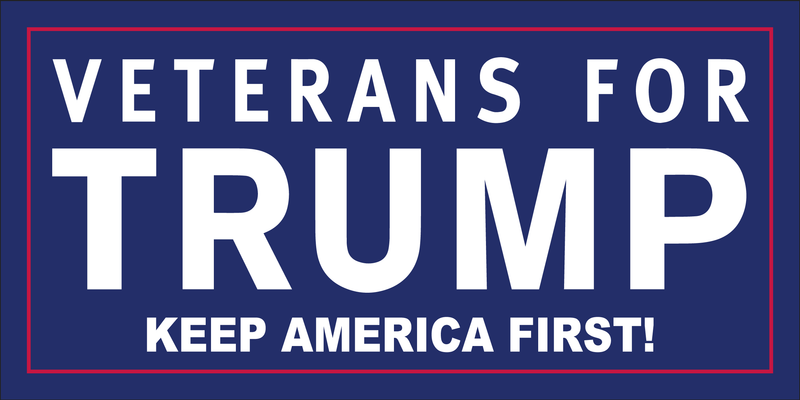 Veterans For Trump KAF Keep America First  - Bumper Sticker