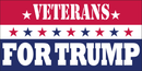 Veterans For Trump Red White And Blue -  Bumper Sticker