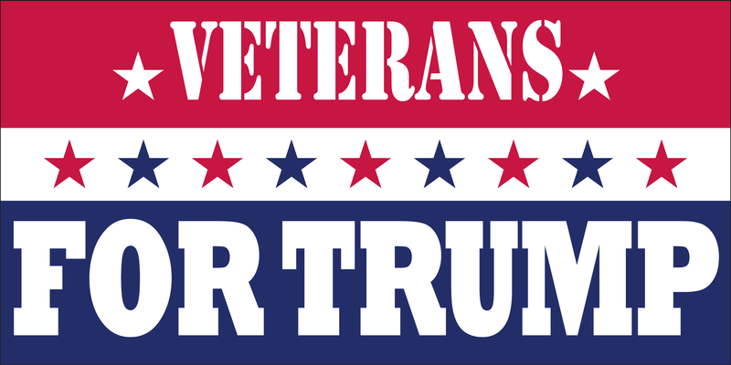 Veterans For Trump Red White And Blue -  Bumper Sticker