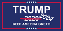 TRUMP 2020 crossed out 2024 KEEP AMERICA GREAT! 3x5 Feet 150D Nylon Flag