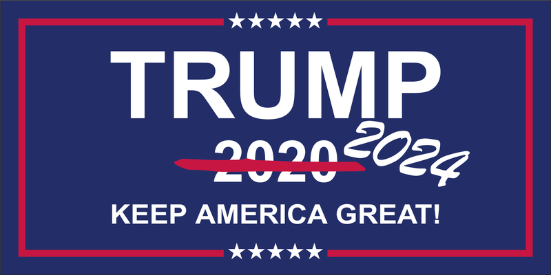TRUMP 2020 crossed out 2024 KEEP AMERICA GREAT! 3x5 Feet 150D Nylon Flag