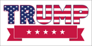 Trump USA 5 Stars White Bumper Sticker Made In USA