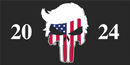 TRUMP 2024 USA PUNISHER Bumper Sticker Made in USA American Flag