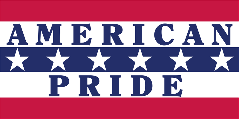 AMERICAN PRIDE Bumper Sticker Made in USA American Flag
