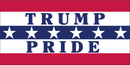 TRUMP PRIDE AMERICANA Bumper Sticker Made in USA American Flag