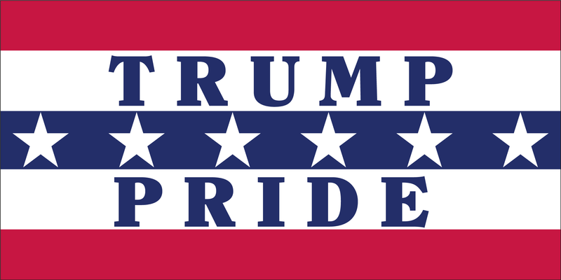 TRUMP PRIDE AMERICANA Bumper Sticker Made in USA American Flag