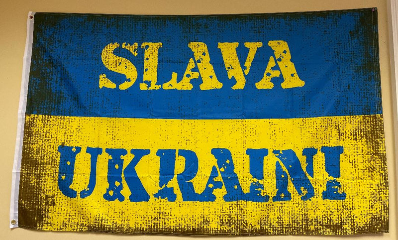 Slava Ukraini Vintage Official Flag 100D Rough Tex ® Glory to Ukraine 3'x5'