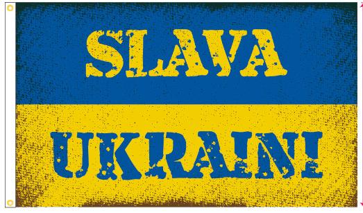 4'x6' Slava Ukraini Vintage Ukraine Flag 100D Rough Tex ®