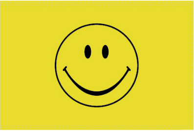 Smiley 12"x18" Double Sided Flag ROUGH TEX® 100D With Grommets