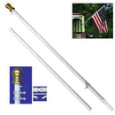 SPINNER FLAG POLE 6 FEET White Flagpoles