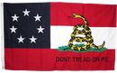 3'x5' GADSDEN DON'T TREAD ON ME STARS & BARS COTTON EMBROIDERED & SEWN 1ST NATIONAL FLAG