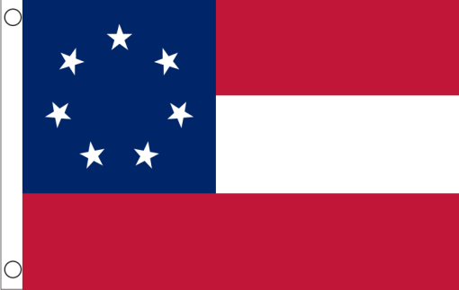 Stars & Bars (7 Stars) 4'x6' Flag ROUGH TEX® 100D First National American History