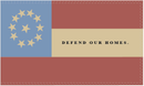 1861 Stars and Bars Defend Our Homes 3'X5' Flag Rough Tex® 100D