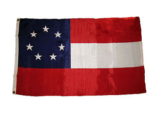 Stars & Bars (7 Stars) 4'x6' Flag ROUGH TEX® 100D First National American History