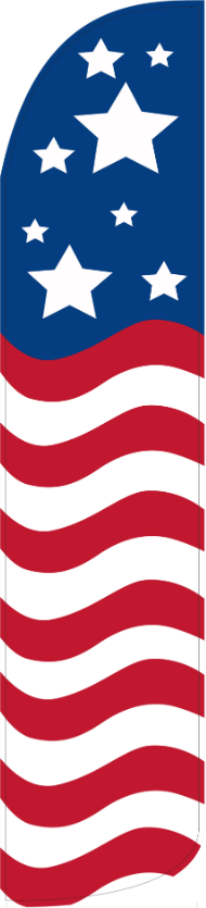 American Glory 11.5'x2.5' Swooper Flag Rough Tex® Knit Feather
