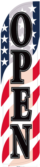 Open USA 11.5'x2.5' Swooper Flag Rough Tex® Knit Feather