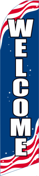 Welcome USA 11.5'x2.5' Swooper Flag Rough Tex® Knit Feather