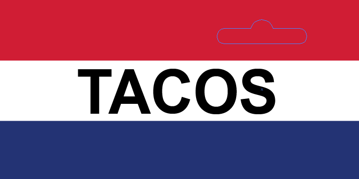 Tacos 3'x5' Flag ROUGH TEX® 68D Nylon