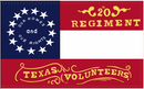 Texas 20th Regiment  Stars and Bars 3'X5' Flag Rough Tex® 100D
