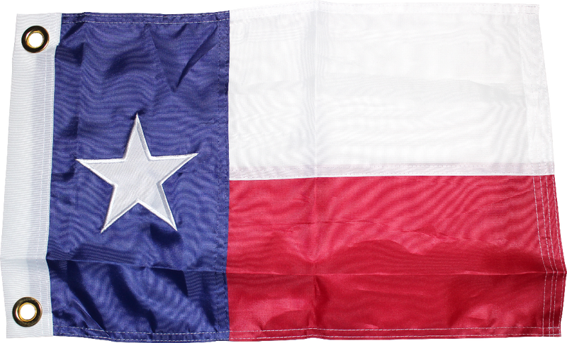 Texas 12x18 inches Boat Flags Dura-Lite ™ 300D Nylon Boat Flag Embroidered