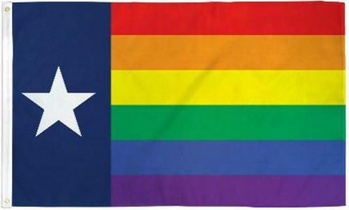 Texas Pride 3'X5' Flag Rough Tex® 68D Nylon Rainbow