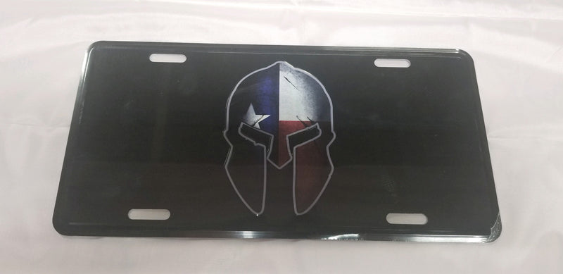 Texas Molon Labe Helmet flag Black Embossed 2nd Amendment License Plate Auto Tag