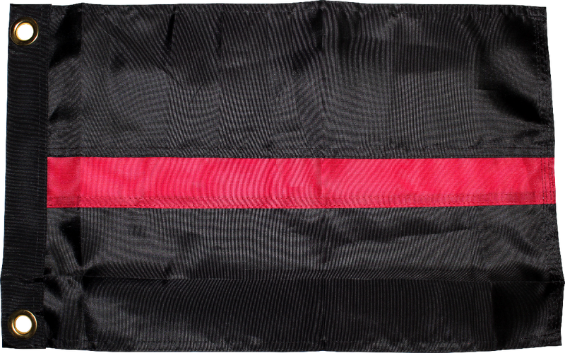 Thin Red Line Fire Fighter 12x18 inches Boat Flags Dura-Lite ™ 300D Nylon Boat Flag Embroidered