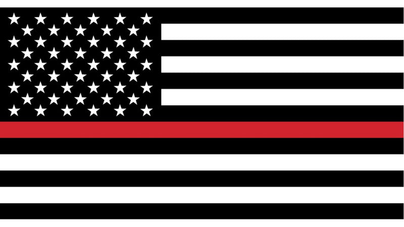 Thin Red Line US Flag 3'x5' 68D