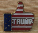 USA TRUMP Thumbs Up American Flag Cloisonne Hat & Lapel Pin