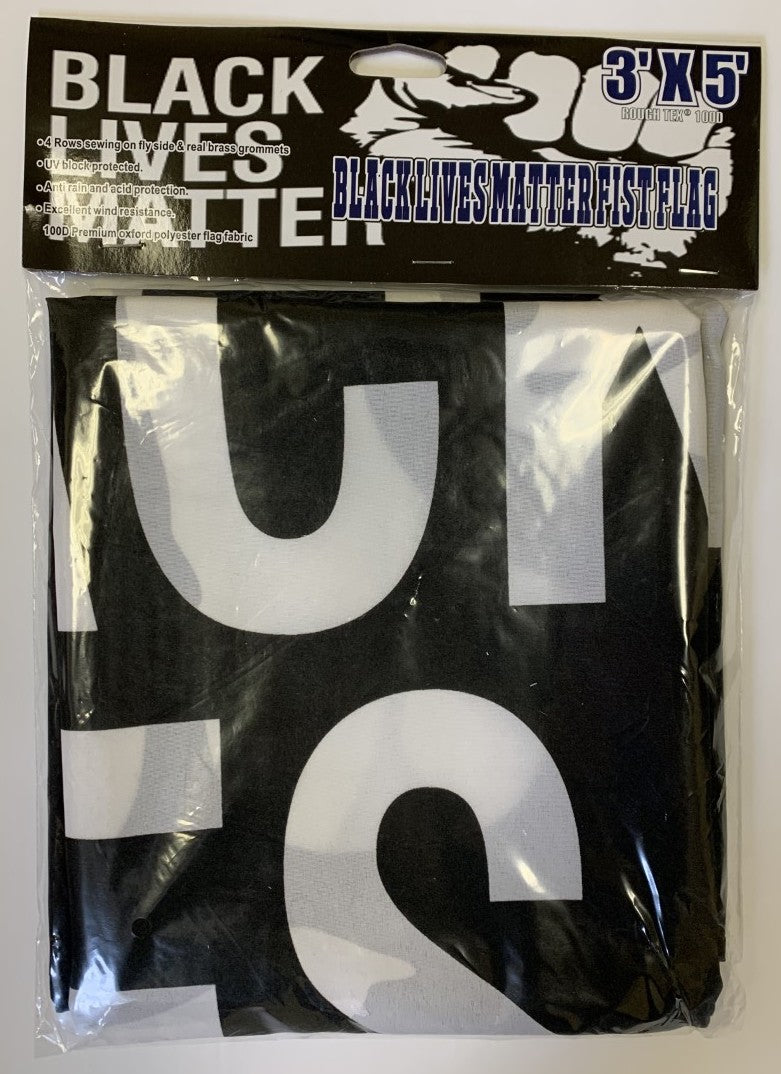 Black Lives Matter Militant Fist 3'X5' Single Sided Flag Rough Tex® 100D
