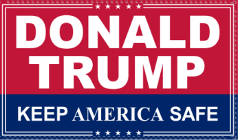 Donald Trump Keep America Safe KAS Red & Blue 3'X5' Flag Rough Tex ® 100D