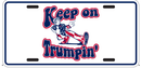 Keep On Trumpin' Embossed License Plate