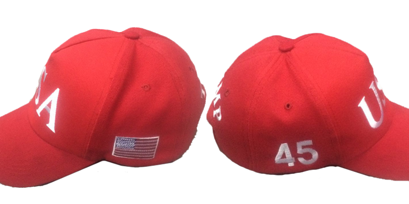 PRESIDENT TRUMP OFFICIAL 45 RED USA CAP 100% COTTON HAT