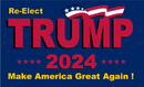 Re Elect Trump 2024 Make America Great Again 3'x5' Flag ROUGH TEX® 68D Nylon