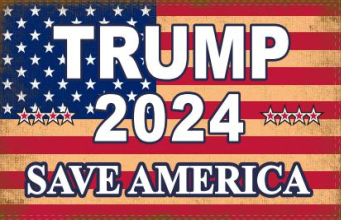 TRUMP 2024 USA Save America Vintage USA 3x5 Feet 100D Rough Tex Flag 3'x5'