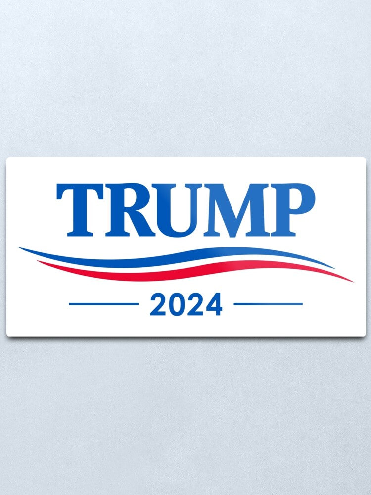 TRUMP 2024 WHITE RED BLUE WAVE 3'x5' Rough Tex 100D Double Sided Flag
