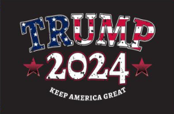 TRUMP 2024 KEEP AMERICA GREAT USA BLACKOUT 5'x8' Flag ROUGH TEX® 100D HUGE BANNER