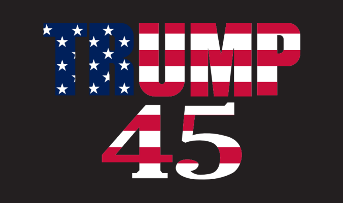 Trump 45 12"x18" Flag ROUGH TEX® 100D W/ Grommets