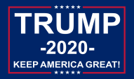 Trump 2020 (Keep America Great) Blue  - 12''x18'' Rough Tex ®100D Stick Flag