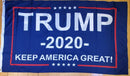 TRUMP 2020 KEEP AMERICA GREAT double sided BLUE 3'X5' Rough Tex ® Flags 100D
