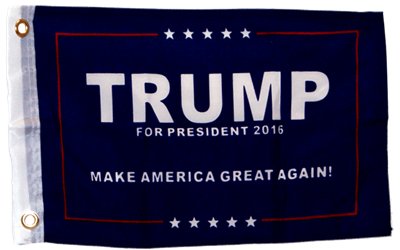 Trump I Boat Flag 12"x18" with grommets single sided